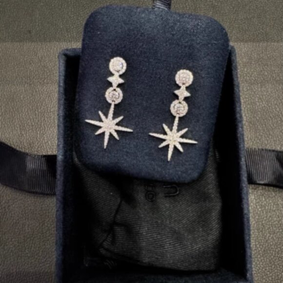 APM Monaco Pavé Météorites & Circles Drop Earrings - Picture 3 of 5